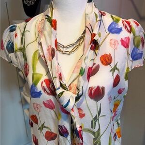 Alice + Olivia Floral Multicolor Blouse